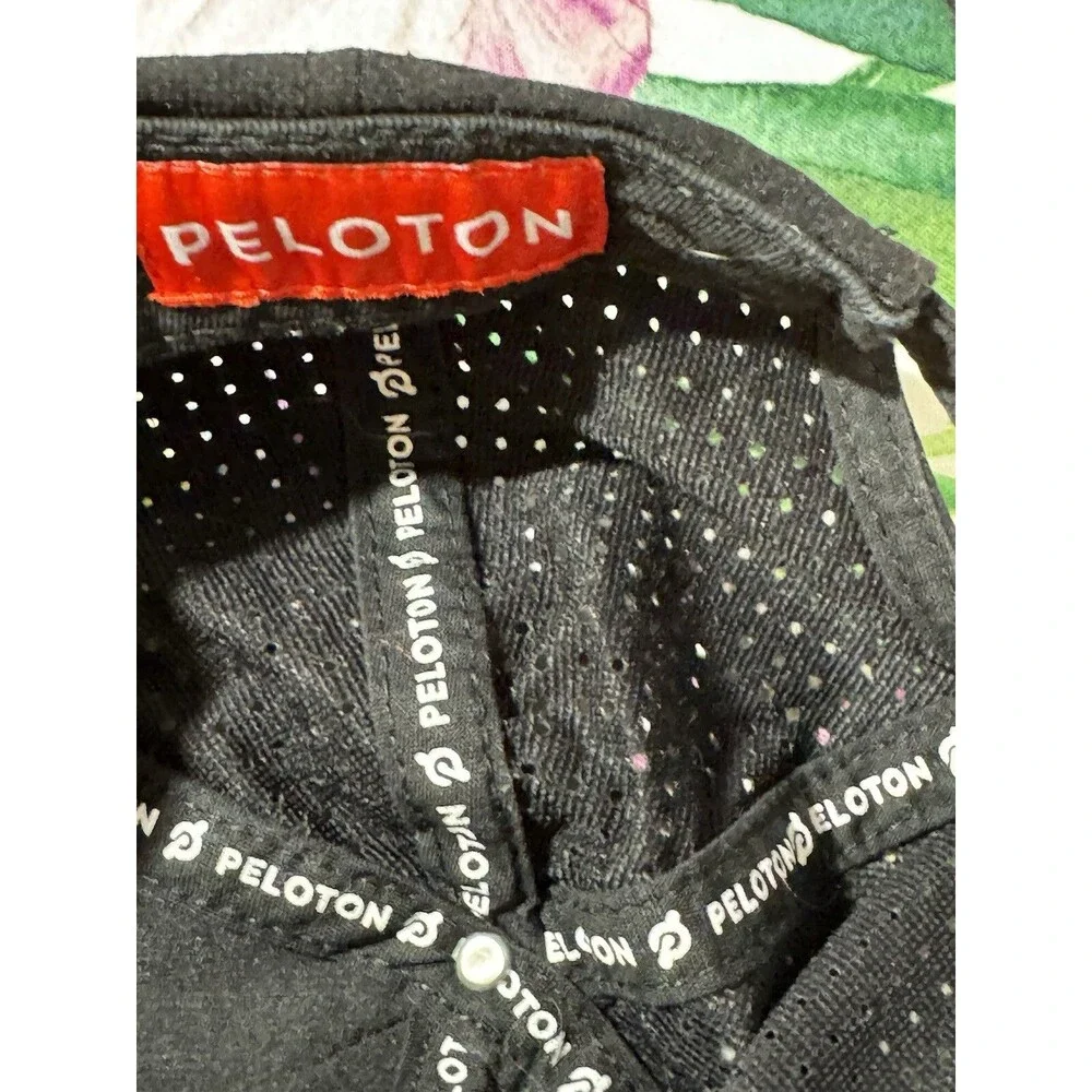 Peloton Cap Hat Unisex Black Adjustable Six Panel Cotton Breathable